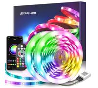 Nexillumi Led Strip Lights 30m, RGB Music Sync Color Changing Led Light with Smart App Control Remote, for Bedroom Room Lighting Flexible Home Decoration