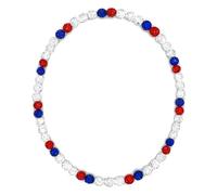 NEXIULT Baseball Bead Necklace for Men, 16/18/20" Ice Necklace Cool Gifts, Rhinestone Bling Inspired Sports Jewelry Gift, 16 inch, Clay, Rhinestone