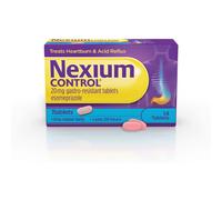Nexium Control (14 Count) Heartburn and Acid Reflux Relief Tablets, 20mg Gastro-Resistant Esomeprazole Tablets
