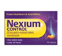 Nexium Control 20 mg Gastro-Resistant Tablets - 14 Tablets