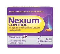 Nexium Control Heartburn and Acid Reflux Relief Capsules, 20mg Gastro-Resistant Esomeprazole Capsules, 14 Count