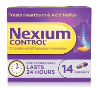 Nexium Control Heartburn & Indigestion Capsules for Acid Reflux Relief, Gastro-Resistant Esomeprazole capsules, 20mg, 14 Count