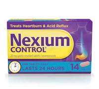 Nexium Control Heartburn & Indigestion Tablets for Acid Reflux Relief, Gastro-Resistant Esomeprazole Tablets, 20mg, 14 Count