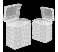 Nexlynk 12Pcs Clear Protective Game Cartridge Case for Nintendo Game Boy Advance GBA 6.4 x 4 x 1.3 cm Plastic Storage Box Dustproof Single Card Holder Organizer