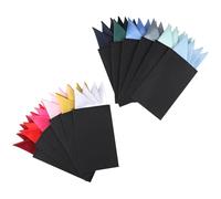 Nexlynk 12pcs Men's Pre-Folded Pocket Squares on Card, Flat Polyester Stain-Resistant Rectangular Handkerchiefs for Suits, Tuxedo, Wedding, Formal Jacket, Customizable Cardboard, 19x8cm