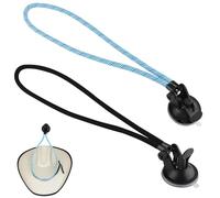 Nexlynk 2 Pack Cowboy Hat Holder for Cars Trucks, No Tools Needed Suction Cup Dash Windshield Mount,Universal Hat Rack Accessory(Black and Blue)