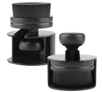 Nexlynk 2 Pcs Car Tire Shine Applicator Brush Set, Auto Tyre Cleaning Brush with Stand Cover, High Density Soft Tire Detail Brush for Car Wheels, Interior Emblems, Dash Trim Cleaning（Black）