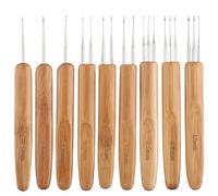 Nexlynk 9 Pieces Dreadlock Crochet Hook Set, Dreadlocks Tool, Hair Crochet Needle Includes 9Pcs Dreadlock Crochets with 1 Hook 2 Hooks 3 Hooks for Braid Craft 0.5mm 0.75mm 1mm