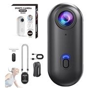Nexo25 Camera, Motiontrail - Nexo25 Black Camera, POV Cameras 4k Motiontrail, with Ip68 Waterproof Wearable Action Cam, Magnetic Clip, 360° Rotation, for Travel, Outdoor Sports (Black-1080-A+32G)