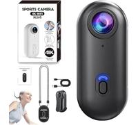 Nexo25 Camera, Motiontrail - Nexo25 Black Camera, POV Cameras 4k Motiontrail, with Ip68 Waterproof Wearable Action Cam, Magnetic Clip, 360° Rotation, for Travel, Outdoor Sports (Black-4K-A+32G)
