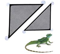 Nexolia 2Pcs Bearded Dragon Hammock, Mesh, for Beardeds Dragons Snakes Salamanders Reptile Terrarium Accessories Triangle Gecko Ideal for Bearded Dragon Tanks