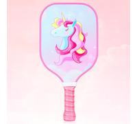 Nexopick Kids Pickleball Paddle, Pink Pickleball Paddles, Cute Pickleball Paddle with Small Grip, Lightweight Pickleball Racket, Honeycomb Core, Pickleball Gift For Children 4-11 Years old, Child-Size