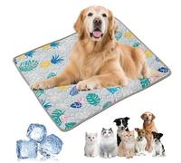 Nexoria Dog Cooling Mat, Pet Cooling Mat for Dogs and Cat, Heat Relief Pet Mats, Non-Toxic Gel Self Pads, Scratch-Resistant Bed Mattress for Medium Cats Puppy (Gray Rainforest)