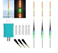 Nexoria LED Fishing Floats, 3Pcs Luminous Fishing Tackle Floats Night Fishing Floats with Bite Alarm Smart LED Fishing Floats with Gravity Sensing Electronic Glowing Fishing Bobber Float
