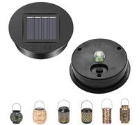 Nexoria Solar Lantern Replacement Top, Waterproof Lights Battery Box for Outdoor Hanging Light, DIY Garden Lamp Accessory , Solar Lights Replacement Panels for Long Term Use (8cm Diameter)