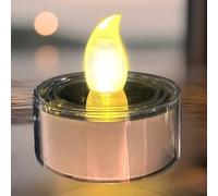 Nexoria Solar Tea Lights Outdoor, Solar Candles Waterproof, Flameless Candle LED Fake Electric Tealight for Garden Lantern Camping Decor, Battery Small Solar Light for Outdoor Party Decoration (1 PCS)