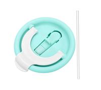 Nexoria Stanley Cup Lid, Leak Proof Lids Replacement for 40oz Detachable Tumbler Flip Straw Lid, Reusable Splash Resistant Tumbler Lids Stanley Cup Accessories (Lake Blue)
