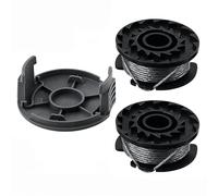 NexRen 2 Pack Strimmer Spool Line and Cover Set, Replacement Spool F016800569 with Cover F016F05320, 1.6mm 4m Double Autofeed, for Bosch EasyGrassCut 18-230 18-260 18-26 23 26