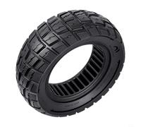 NexRen 3.50-6 Off Road Solid Tire For Electric Scooter | For Honeycomb Airless Puncture Proof Rubber Wheel, Shock Absorbing Non-Pneumatic Tyre With Red/Black Edge(Black Border)