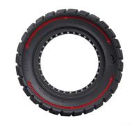 NexRen 3.50-6 Solid Off Road Tire For Electric Scooter | For Honeycomb Airless Non-Pneumatic Wheel, Puncture Proof Rubber Replacement, With Vibration Damping(Red Border)