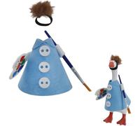 Nexren 7 Inch Felt Goose Costume For Desktop Art Studio Decoration Party Light Accent With Vibrant Painter Patterns