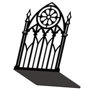 NexRen Black Heavy Duty Iron Bookends, L Shaped Non Slip Decorative Pattern for Home, Office, Bookshelves