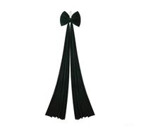 NexRen Christmas Bow Decoration for Tree or Garland, Large Plush Velvet Pendant, 40x200cm, Easy Hang Holiday Décor(dark green)