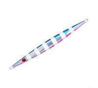 NexRen Fast Sinking Slow Jigging Lure 150g 200g 300g 400g UV Glow Electroplated Iron Fishing Tackle with Streamlined Shape and Realistic Artificial Fish Eyes for Snapper and Tuna (blue+400g)