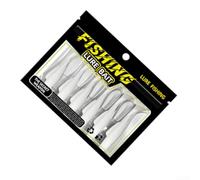 NexRen Floating T-Tail Soft Bait With TPR Flexibility And Shrimp Aroma For Effective Freshwater Fishing In Both Clear And Stained Waters(white)