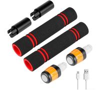 NexRen For Xiaomi Electric Scooter LED Extension Rod Set, Rechargeable Handlebar Light, Enhanced Night Visibility, Ergonomic Design(A)