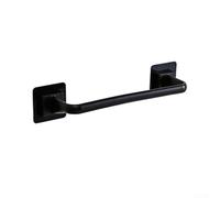 NexRen Modern Wall Mount Towel Bar No Drill Required ABS+PP Material Anti-Scratch Bathroom Towel Rack Holder Rail For Smooth Surfaces(Black)