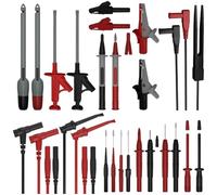NexRen Multimeter Test Leads Set 25pcs with 4mm Banana Connectors, Replaceable Probes, Flexible PVC Wires for Electrical Measurement