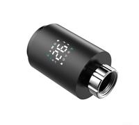 NexRen Programmable Smart Thermostat for Tuya for Zigbee Compatible Radiator Valve with Weekly Scheduling 6 Periods Child Lock White/Black(Black)