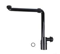 NexRen Space Saving Sink Waste Trap for The Bathroom, Adjustable Washbasin Siphon, Drain Down Hose for Bathroom Washbasin(Black)