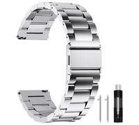 NeXStrix Titanium Metal Quick Release Watch Band 16mm 18mm 20mm 22mm Metal Watch Strap Compatible for Samsung Galaxy Watch 7/6/5/4/3, Garmin Vivoactive 4S/Vivomove 3S/Active S/Venu 2S for Men Women