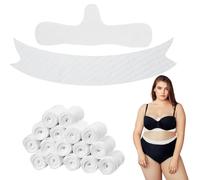 Nexstron 16 PCS Cotton Under Bra Sweat Liners and Tummy Liners Set, 3 Layer Reusable Cotton Bra Liners Cool Support Prevent Irritation and Redness, Washable Sweat Absorber Pads for Women