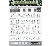Next Alpha Sandbag Workout Poster - Strength, HIIT & Conditioning - Gym & Home Workout Wall Chart - 42 x 59.4 cm (A2)