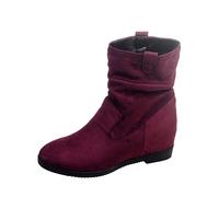 next boots women Ladies Boots British Style Fashion Boots Suede Pleated Short Boots Side Zipper Boots Wide Fit Boots Flat Booties Wedge short rain boots arch support boots