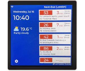 Next-Bus Pro - 24x7 Always-on Digital Bus Arrival Time Display, London Bus Dashboard, Real-Time ETA Monitor