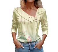 Next Clothing for Women Womens Summer Tops Long Sleeve V Neck T-Shirts Going Out Blouses Shirt Tee Casual 2525 Trendy Tunic Top Clothes Plus Size