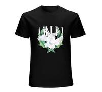 NEXT DAWN HOT Retro Amiri Bird Couple T-Shirt Black Cotton Unisex for Fan (Black S)