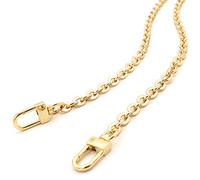 NEXT FASHION Oval Purse Chain Flat Gold Light Weight Crossbody Shoulder Strap Polished Quality 8" - 48", Gold, 48 Inches / 120cm