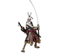 Next Fig Maestro Union 1/12 190mm Furry Planet Rabbit Samurai Action Figure-Nameless Swordsman Highly Articulated Fantasy Warrior with Fabric Outfit & Swords, Collectible Anime Samurai Model