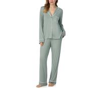 Next Gen Classics Long Sleeve Notch Top and Pant Sleep Set in Sage DKNY Light Green M