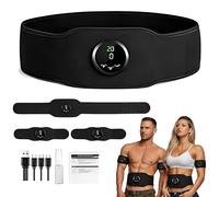 Next Gen Ultra Muscle Fitness AB Belt, EMS Muscle Stimulator -Adjustable Toning Belt Fitness Device with 12 Modes & 19 Intensities, Abdominal Muscle Toner for Men Women Home & Travel