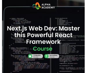 Next.js Web Dev: Master this Powerful React Framework Alpha Academy Code