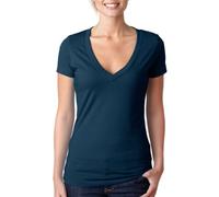Next Level 6640 Ladies The CVC Deep V-Neck - Midnight Navy 6640 2XL