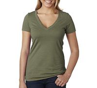 Next Level 6640 Ladies The CVC Deep V-Neck - Military Green 6640 XL