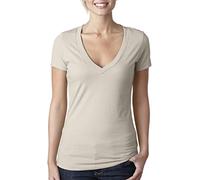 Next Level 6640 Ladies The CVC Deep V-Neck - Sand 6640 XL
