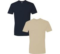 Next Level Apparel Mens 3600, Midnight/Sand(2pack), Large